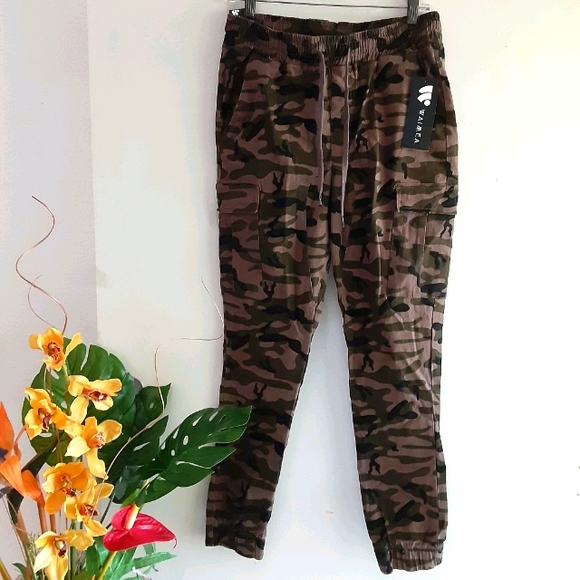 🆕️Waimea NWT Unisex Large Camouflage Jogger Pants - Picture 1 of 11